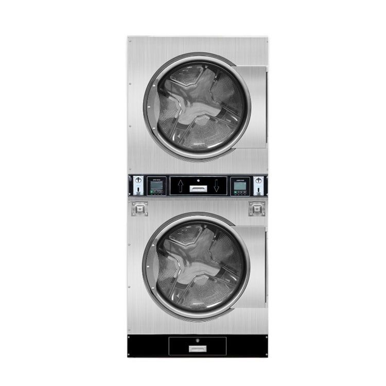 Potente 380/3/50 V/p/Hz Automatica a monete a stack Washer Dryer Set 340kg